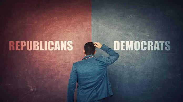 1624311322 featured image Person choosing between Republicans and Democrats.