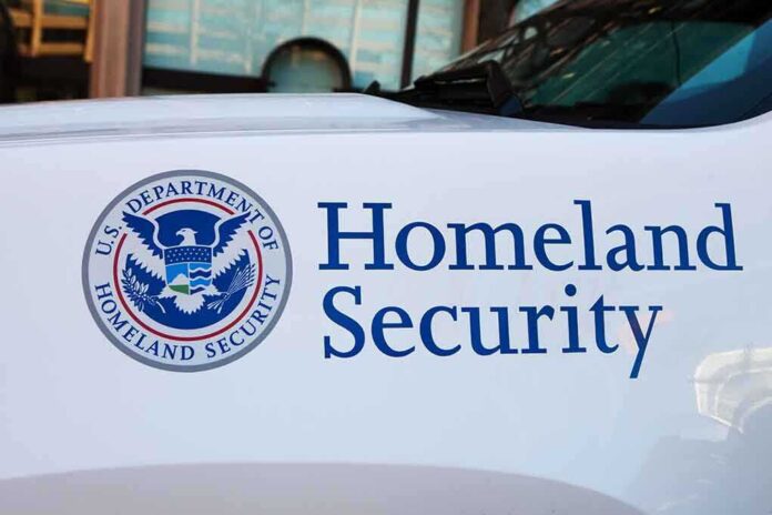 245503624 featured image Homeland Securitya logo and text on vehicle door