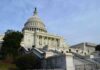 United States Capitol building with stairway view