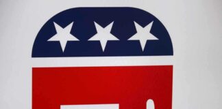 Logo of the Republican Party featuring an elephant and stars