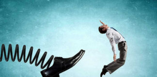 AI Layoffs Hit MAIL CARRIER—30,000 Gone Man gets kicked by oversized shoe on spring.