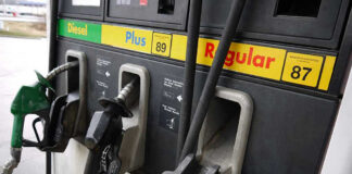 Bahamas Pipeline? California’s Bizarre Fuel Route Gas station pumps for diesel, plus, and regular fuel.