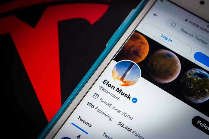 Phone screen showing Twitter profile with spacescapes.