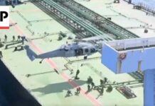 Video shows US military seizing an oil tanker associated with Iran