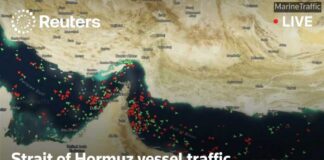 LIVE: Vessel tracker shows Strait of Hormuz after US military strikes against Iran