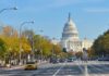 America’s Front Yard Is Becoming a Racetrack View of the Capitol building in Washington D.C. with autumn trees lining the street