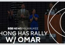 Hong holds campaign rally with U.S. Rep. Ilhan Omar, controversial streamer Hasan Piker