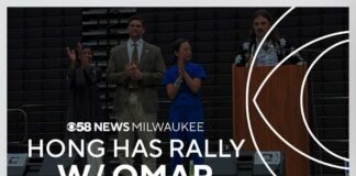 Hong holds campaign rally with U.S. Rep. Ilhan Omar, controversial streamer Hasan Piker