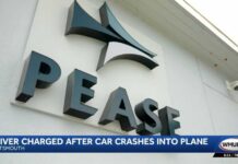 Airport Security GAP: Car Slams Parked Plane Airport officials discuss next steps after NH driver allegedly crashes through fence, strikes plane