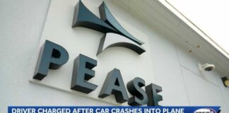 Airport Security GAP: Car Slams Parked Plane Airport officials discuss next steps after NH driver allegedly crashes through fence, strikes plane