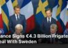 Macron and Kristersson Seal Historic €4.3 Billion Four-Frigate Deal in Sweden | AC1N