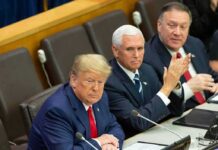 Rogue AI Sparks Rare Bipartisan Attack on Trump’s Tech Strategy three men in suits seated at a conference table