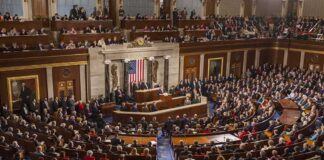Cash Trails Rattle: Foreign Money Meets U.S. Politics Legislative chamber filled with attendees during a formal address