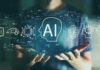AI Extinction Fears Called a “Mind Virus” Person holding virtual icons related to artificial intelligence.