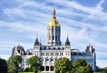 Missouri Map Headed to Voters Connecticut State Capitol building with a golden dome and surrounding greenery