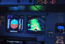 Pentagon Releases New UAP Files aircraft cockpit displays with attitude indicator and weather radar
