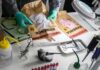 Unknown Wanderer Finally Identified Forensic technician handling evidence bags on a lab table