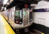 Subway Gun Discharge Injures Two Subway train stopped at an underground station platform
