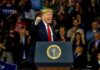 Trump’s Bizarre Comment About Senator Goes Viral Donald Trump speaking at a rally behind a presidential podium