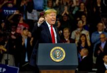 Trump’s Bizarre Comment About Senator Goes Viral Donald Trump speaking at a rally behind a presidential podium