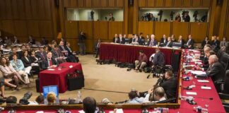 Three Republican Physicians Helped Clear the Way Patrick Leahy and Samuel Alito at a Senate hearing with committee and press present